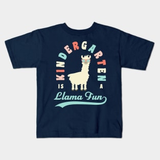 Kindergarten Teacher Llama Fun Back To School Kids T-Shirt